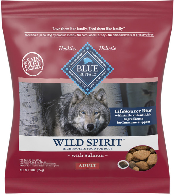 블루버팔로 어덜트 강아지 사료샘플 건식사료, 연어, 85g, 1개