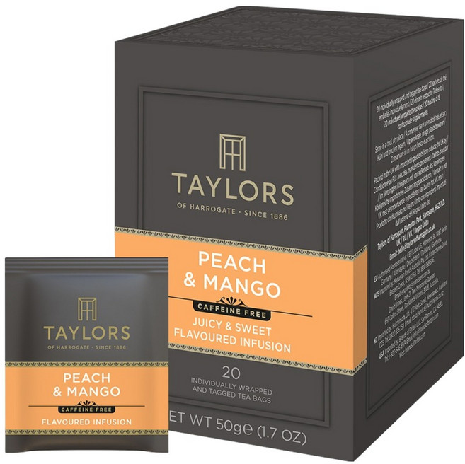 테일러오브헤로게이트 피치 & 망고 티, 1개, 20개입, 2.5g