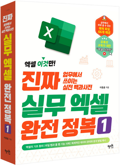 진짜 실무 엑셀 완전 정복1 화제의 유튜버 : 엑셀 이것만 업무에서 쓰이는 실전 백과사전, 혜지원, 이동훈