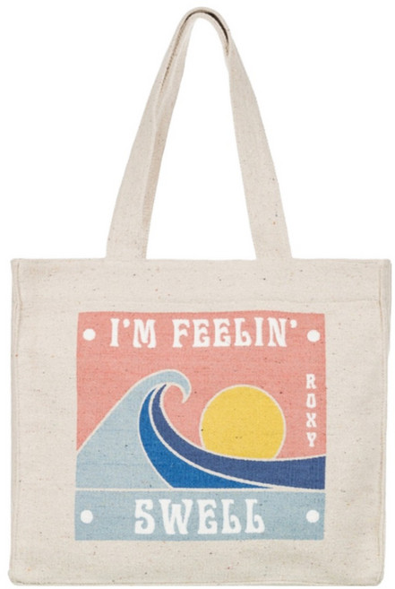 록시 프린팅 라지 토트백 RE13OB018TEH, 베이지