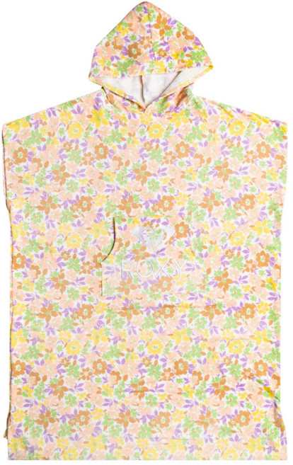 록시 플라워 패턴 판초 타올 FREE RE23TW016WBK, 연보라