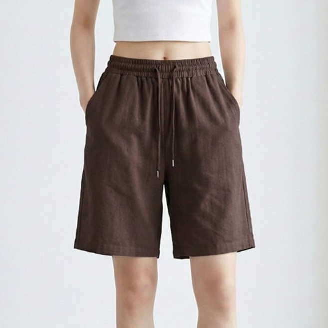 소니오 여성용 러프 와이드 반바지