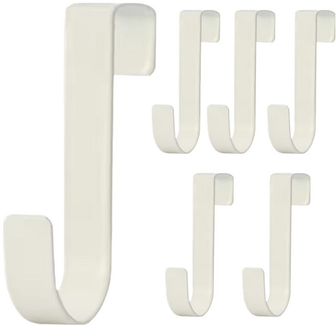 TheLiving 걸이식 스텐 싱크대 도어 후크, 화이트, 6개