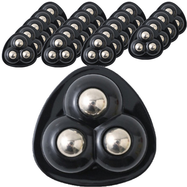 조인메이드 바퀴형 회전형 부착식 가구 이동 패치, 블랙, 20개