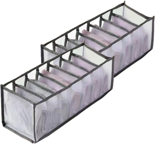 앞날창창 옷장정리 칸막이 수납 7칸, 그레이, 2개