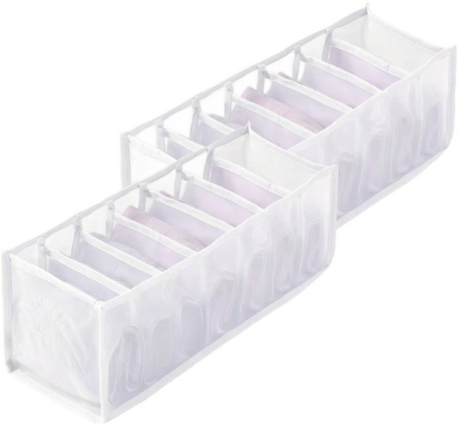 앞날창창 옷장정리 칸막이 수납 7칸, 화이트, 2개