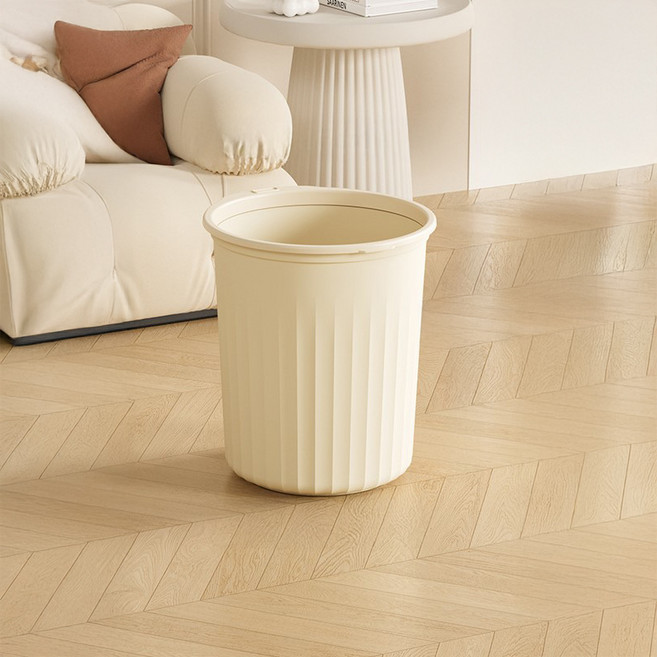 앞날창창 원통형 쓰레기통, 크림