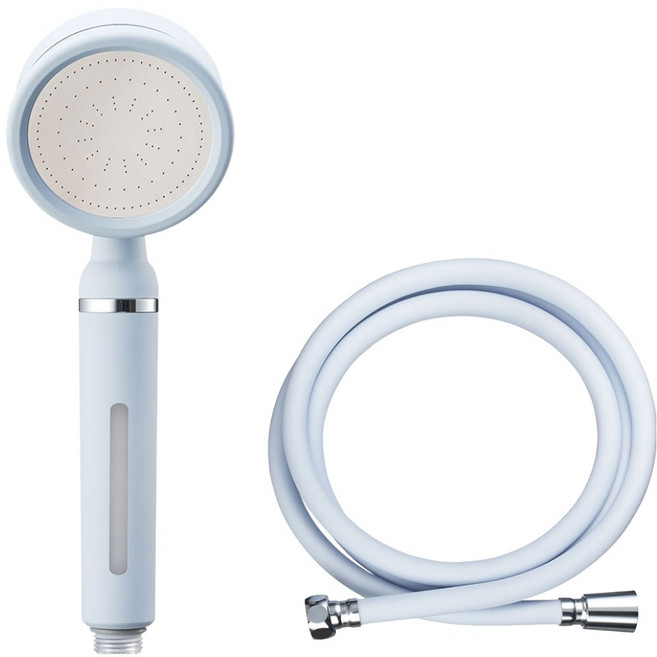 닥터워터 톤앤샤워 컬러 필터 샤워기+샤워호스 2m 세트, AIRY BLUE, 1세트
