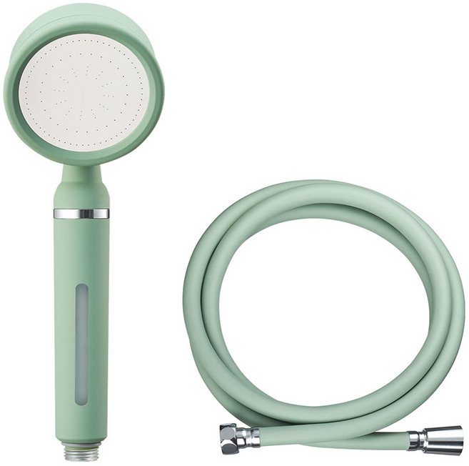 닥터워터 톤앤샤워 컬러 필터 샤워기 헤드 + 샤워호스 1.5m 세트, 올리브그린, 1세트
