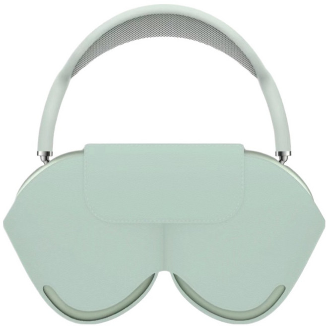 디노 인조가죽 에어팟맥스 헤드셋 보관 파우치, 그린(단면인조가죽), 1개