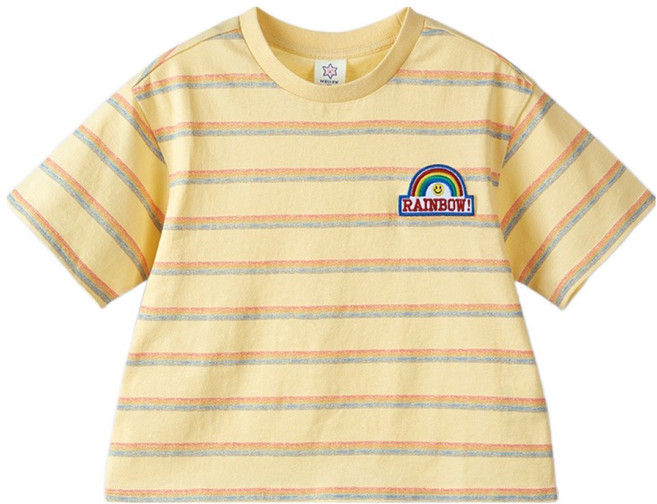 월튼키즈 아동용 레인보우스트라이프 티셔츠