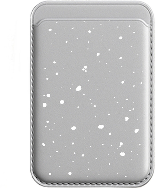 DGG 高級設計 MagSafe 皮革卡夾, 1個, 油漆 銀色