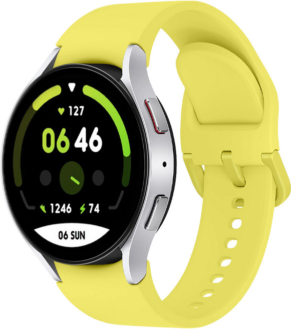 리아몬트 스포츠 밴드 버클 실리콘 스트랩, 1개, 옐로우