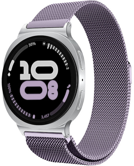 LIAMONT Galaxy Watch 磁吸米蘭尼斯金屬錶帶, 1個, 祖母綠紫
