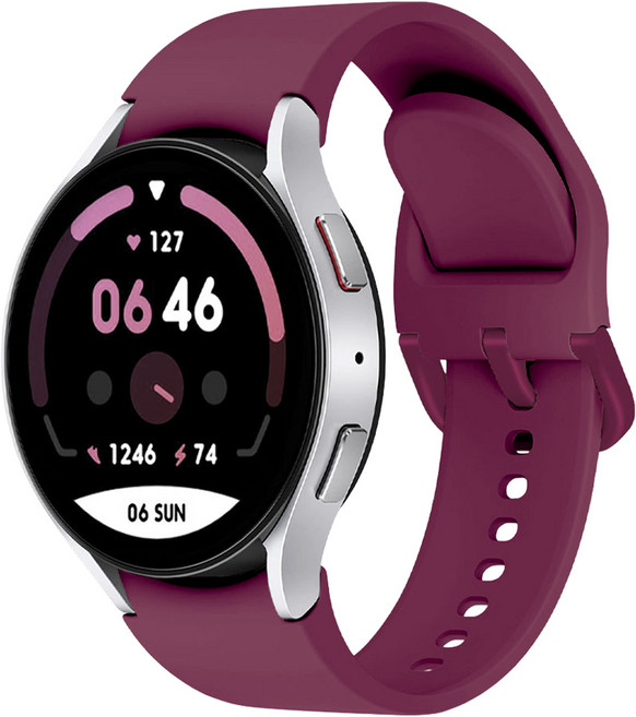 리아몬트 갤럭시워치 스포츠 밴드 버클 실리콘 스트랩, 1개, 퍼플