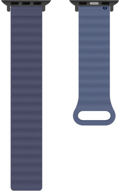 Jelsen Apple Watch 相容磁吸鍊式錶帶 42 / 44 / 45 / 46 / 49 mm, 雙色海軍藍, 1個