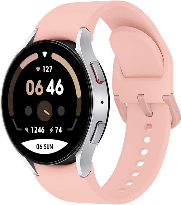 리아몬트 갤럭시워치 스포츠 밴드 버클 실리콘 스트랩, 1개, 핑크