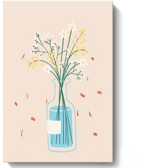 선빛 인테리어 모모 캔버스 액자 안개꽃