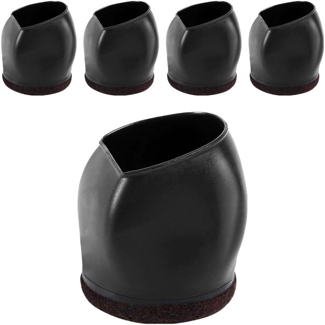 마켓피아 소음 바닥긁힘방지 의자바퀴 가구 다리 보호 커버 블랙, 5개