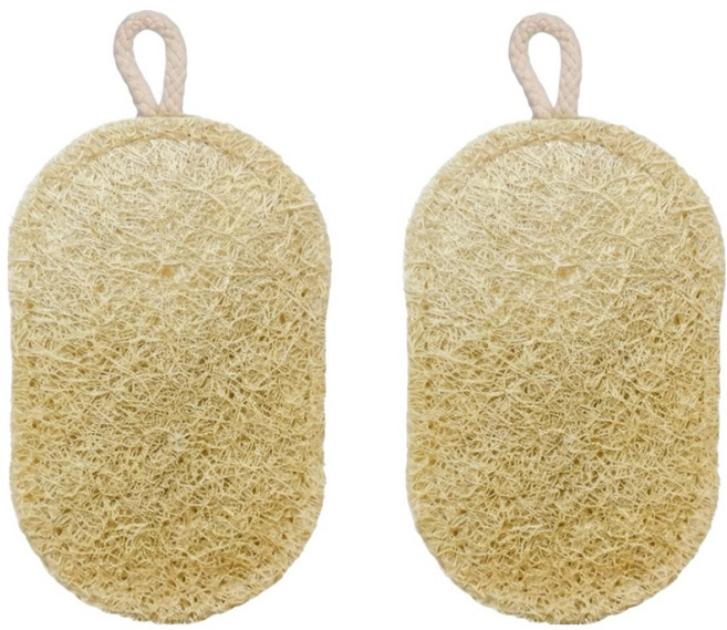 람스홈 루파 식물성 수세미 타원형, 2개, 1개입