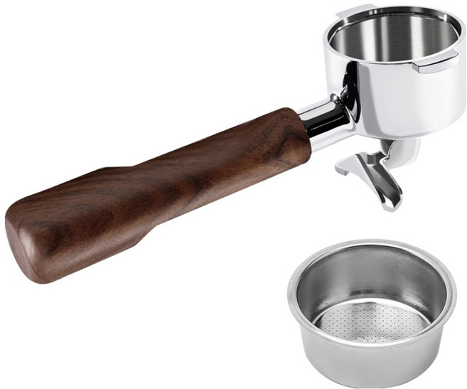 칼딘 더블 스파웃 포터필터 오르테 맥널티 51mm, 월넛, 1개