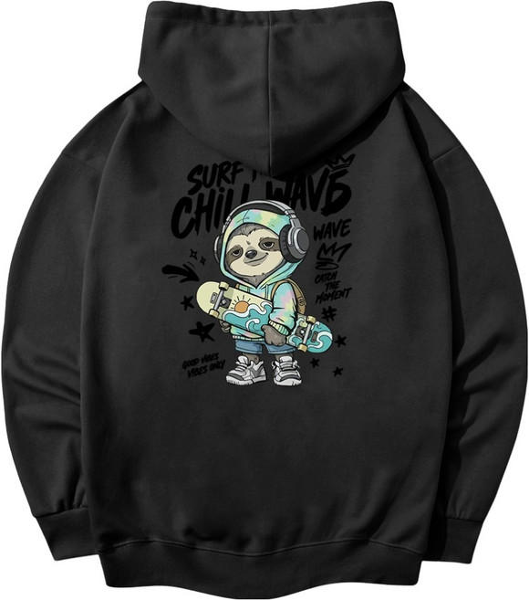 일루소 남녀공용 소프트 특양면 칠웨이브 후드티