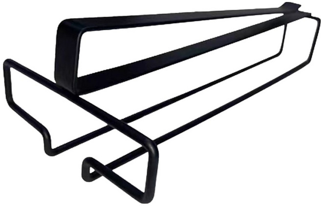 아늑공간 무타공 고급 와인잔 걸이 블랙, 1개