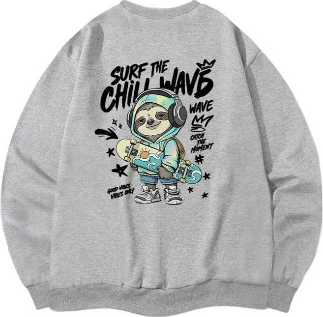 일루소 남녀공용 소프트 특양면 칠웨이브 맨투맨