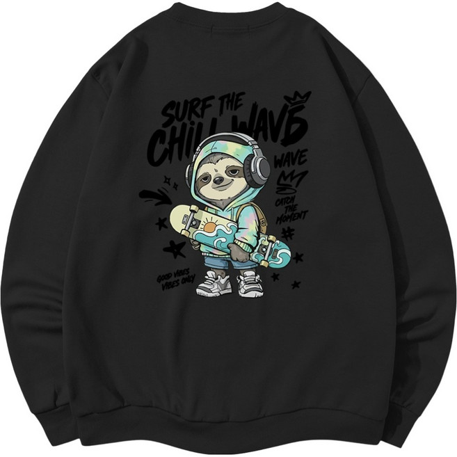 일루소 남녀공용 소프트 특양면 칠웨이브 맨투맨