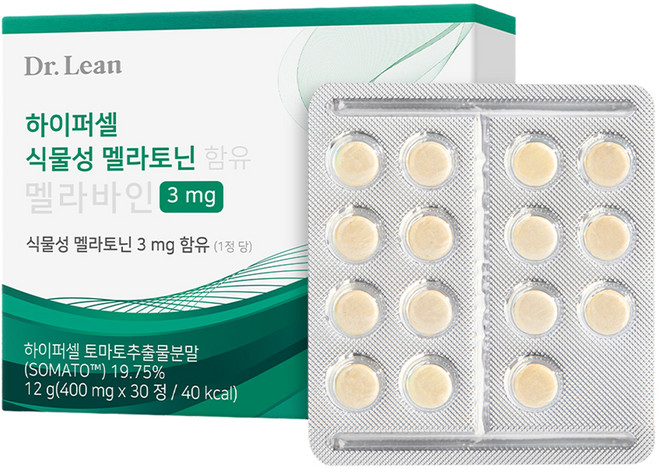닥터린 하이퍼셀 식물성 멜라토닌 함유 멜라바인 12g, 1개, 30정