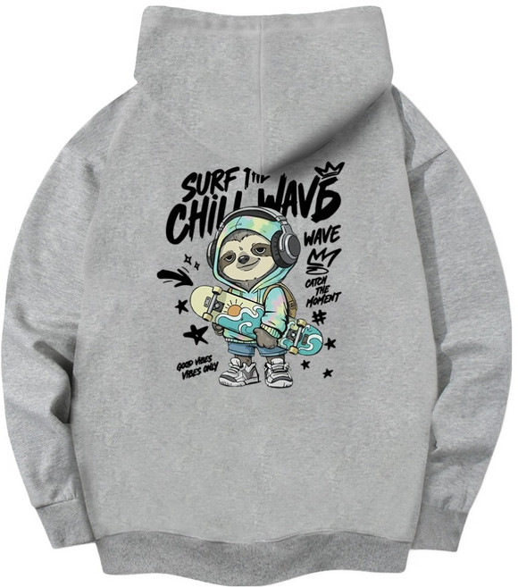 일루소 남녀공용 소프트 특양면 칠웨이브 후드티