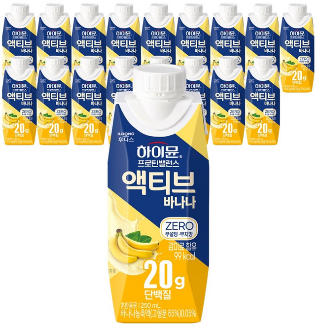 하이뮨 프로틴 밸런스 액티브 바나나 ZERO, 18개, 250ml