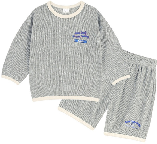 MilkBaby 촉감좋은 와플지 상하복 세트