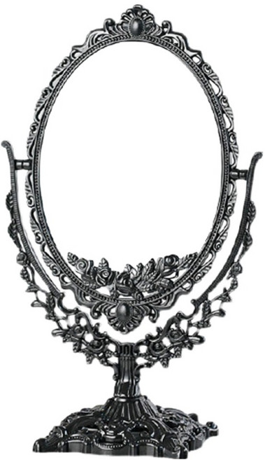 희미몰 빈티지 프레임 탁상 인테리어 거울 kk51, 블랙