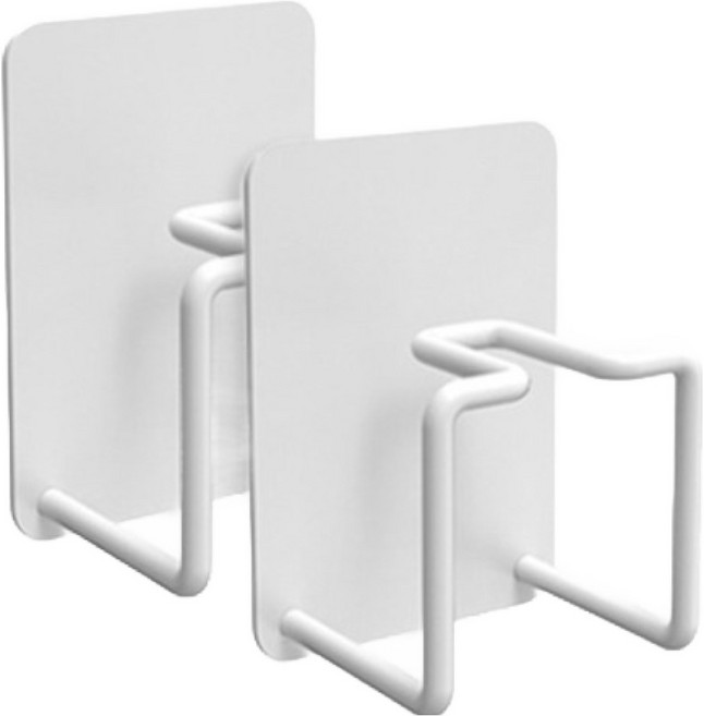 모던모어 무타공 스테인리스 공중부양 칫솔꽂이, 화이트, 2개