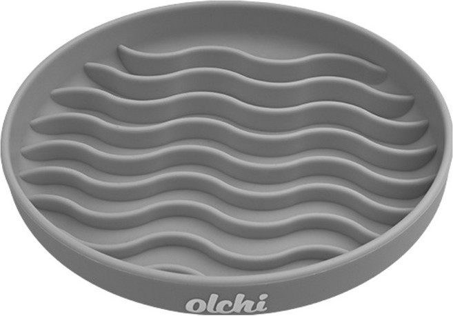 올치 반려동물 실리콘 슬로우 급체방지 흡착 밥그릇 FB6924, 그레이, 1개