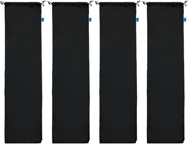 아이두젠 다용도 단조팩 삼각대 우산 커버 캠핑 여행 수납 파우치 21 x 80 cm, 블랙, 4개