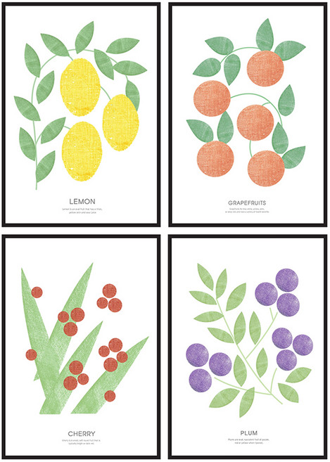 상상후 A3 포스터 4종 세트, 후르츠