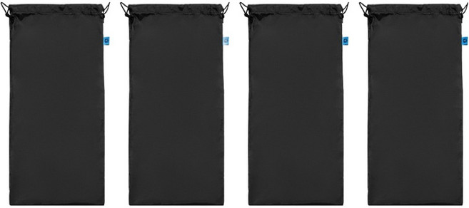 IDOOGEN 多用途鍛造營釘三腳架雨傘套 露營旅行收納袋 21 x 45 cm, 黑色, 4個