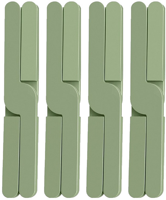 KOVIRA 공간절약 실리콘 받침대 3.2 x 20 cm, 그린, 4개