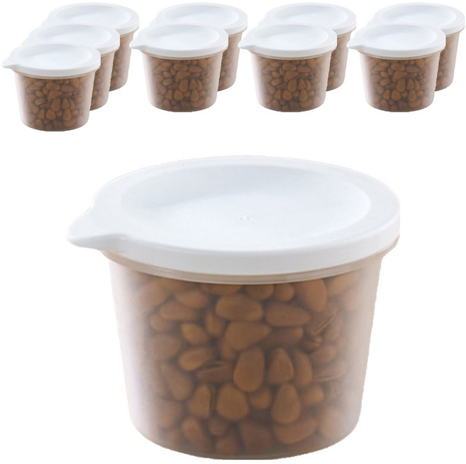 데일리픽 냉장고 다용도 원형 밀폐용기, 10개, 단품