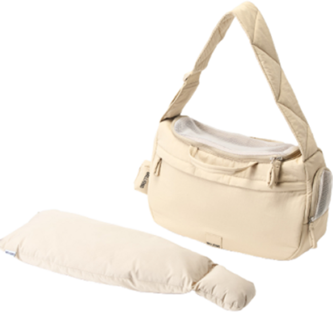 밀리옹 반려동물 뉴 밀링백 + 쿠션 세트, 크림, 1세트