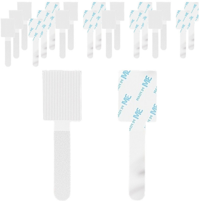 모니카콜라 벨크로 케이블타이 짧은형, 화이트, 20개