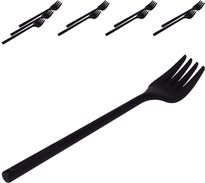 리틀헤르츠 후르츠 포크, 10개, 블랙