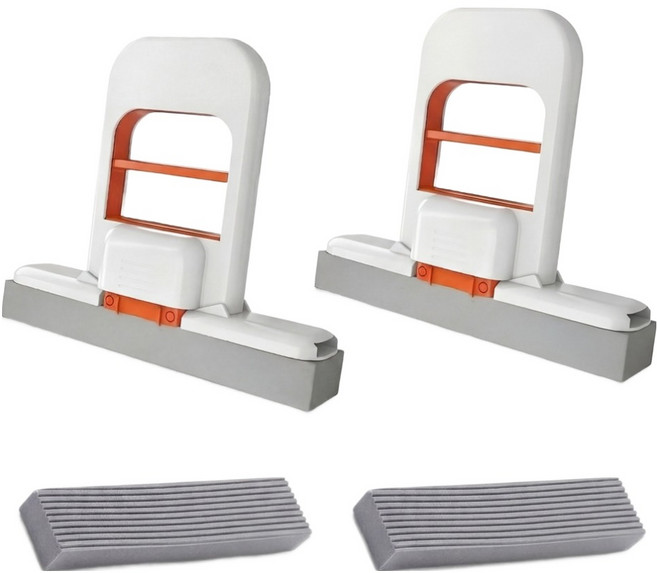 스프렉스 핸디형 욕실 물기제거 밀대 2p +리필 2p 세트, 혼합색상, 1세트