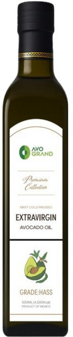 아보그랜드 멕시코 HASS 등급 엑스트라버진 아보카도오일, 1개, 500ml