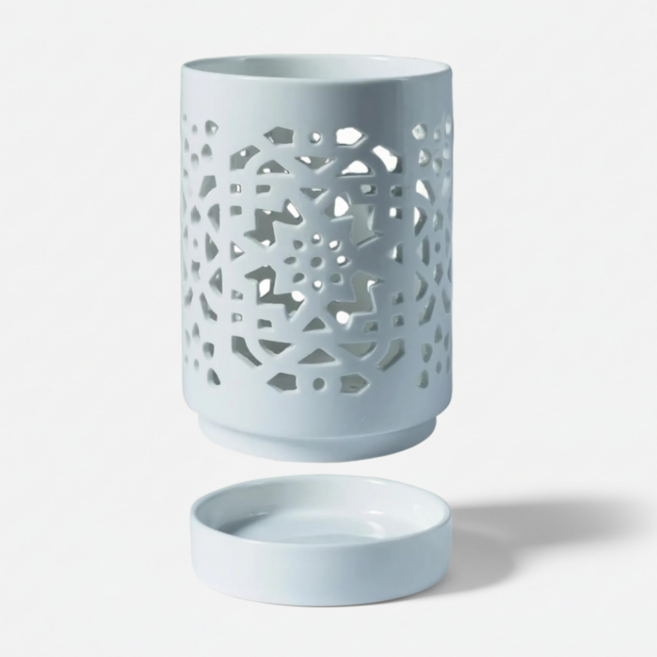 쿠쏘 모던 도자기 물빠짐 수저통 10.5 x 14 cm, J 화이트, 1개