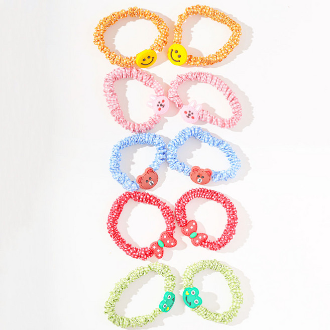 아기코끼리 꼬마친구 곱창 머리끈 5종 x 2p 세트