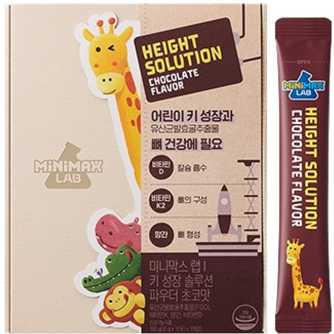 미니막스 랩 키성장 솔루션 파우더 초코맛 30p, 180g, 1개