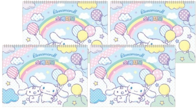 산리오 V3 스케치북 시나모롤, 8절, 4개, 16매